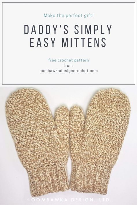 Easy Mittens, Crochet Mitts, Crochet Mittens Free Pattern, Crochet Mittens Pattern, Crochet Men, Bruges Lace, Crochet Gloves Pattern, Knitted Mittens, Crochet Mittens