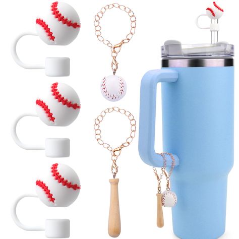 PRICES MAY VARY. 【Suitable for Baseball Moms】 The Little League baseball season has just begun, these are perfect for baseball moms. The most important thing about being a baseball mom is to be your child's No. 1 fan. Decorate this baseball Cup accessories for stanley on a Tumbler to bring good luck to your child 【Sports Style】: If you like sports, outdoor activities, especially baseball, then you will love wearing our unique baseball Straw cover decoration on your cup, it brings a sporty and pl Baseball Mom Essentials, Stanley Cup Toppers, Baseball Cup, Water Bottle With Times, Little League Baseball, Rain Accessories, Mom Accessories, Straw Cover, Cup Accessories