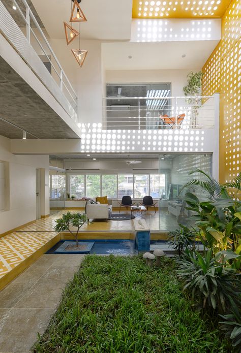 Indoor Courtyard, Magic Light, Indian Home Design, Courtyard Design, Interiors Dream, Courtyard House, Garden House, Indian Home, Courtyard Garden