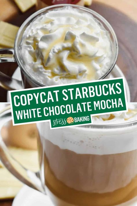 Copycat Scooters Carmelicious, Torani White Chocolate Syrup Recipes, Cafe Recipe Ideas, Torani Syrup Recipes Coffee, White Chocolate Mocha Recipe, Starbucks White Chocolate, Torani Syrup Recipes, Ninja Coffee Bar Recipes, Keurig Recipes