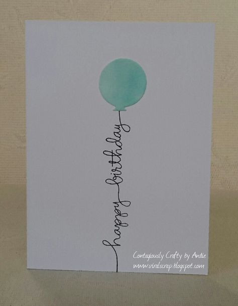 Anniversaire Diy, Birthday Card Drawing, Simple Birthday Cards, Birthday Cards For Boyfriend, Simple Birthday, Card Simple, Card Watercolor, Bday Cards, Watercolor Card