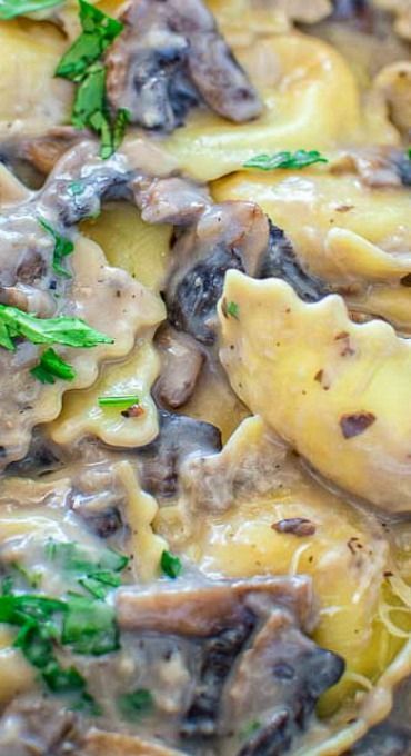 Ravioli Meals, Creamy Mushroom Ravioli, Frozen Ravioli Recipes, Ravioli Recipes, Ravioli Sauce, Mushroom Ravioli, Toasted Ravioli, Homemade Ravioli, Savory Foods