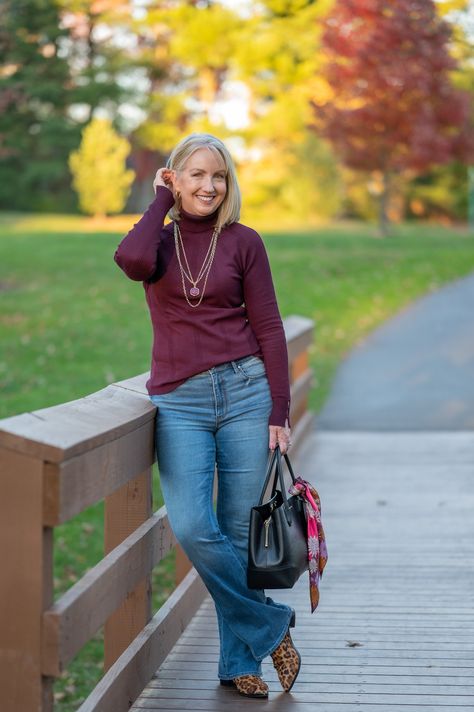 How To Wear Wide Leg Jeans, Bootcut Jeans Outfit, Wardrobe Challenge, Dressed For My Day, Flare Jeans Outfit, Most Comfortable Jeans, Jeans Outfit Winter, Jeans Outfit Fall, Leopard Print Booties