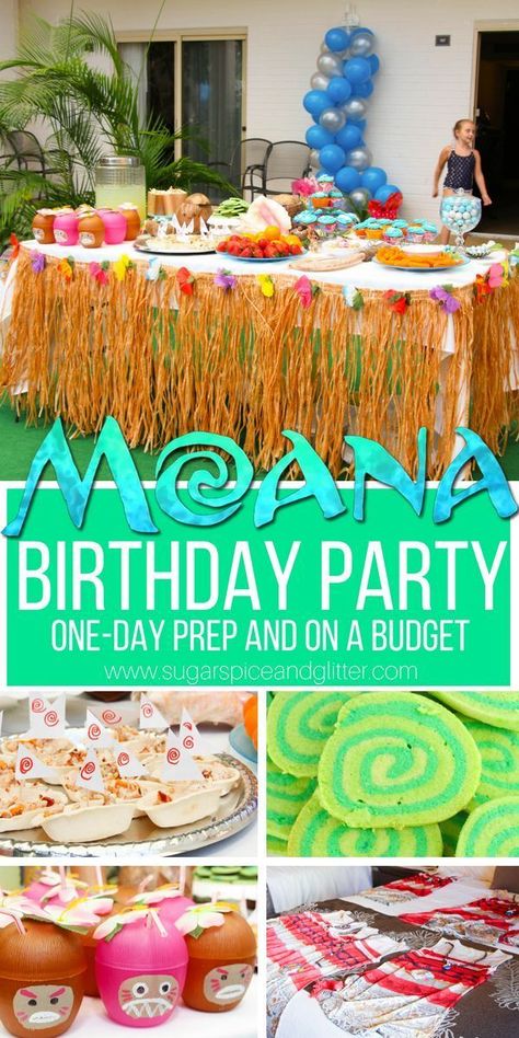 A simple DIY Moana Birthday Party - this party has so many fun details in the Moana themed food, Moana games and decor, but the best part is that this party is low-stress and budget-friendly Moana Birthday Party Snacks, Moana Themed Food Ideas, Moana Birthday Food Ideas, Moana Food Ideas For Party, Moana 1st Birthday Party Ideas, Moana Games, Baby Moana Birthday Party Ideas, Moana Themed Food, Moana Birthday Party Ideas