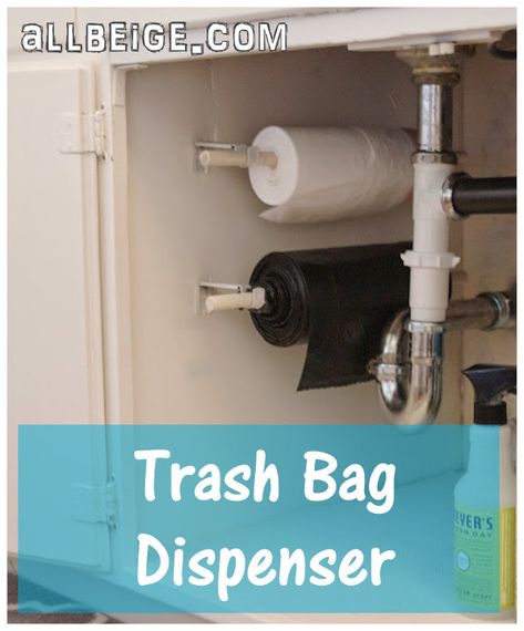 Trash Bag Roll Dispenser, Kitchen Foil Storage Ideas, Diy Garbage Bag Dispenser, Garbage Bag Storage Ideas, Diy Trash Bag Dispenser, Trash Bag Storage Ideas, Trash Bag Dispenser, Garbage Bag Dispenser, Garbage Bag Storage