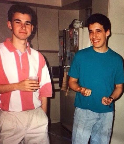 What a beautiful 90s picture Sal And Murr, Impractical Jokers Tv Show, High School Yearbook Photos, Impractical Jokes, High School Pictures, Brian Quinn, High School Photos, Impractical Jokers, Pookie Wookie