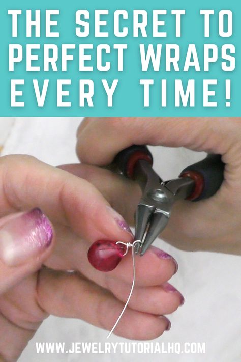 Handmade jewelry DIY - Learn how to wire wrap a briolette with this beginner friendly earring tutorial. I share my best tips for getting perfect wraps every time!  If you're struggling to get neat looking wire wraps on your drop beads, this is the video for you! How To Wrap Earrings, How To Wire Wrap A Pendant, Wire Wrapped Bead Earrings Tutorial, How To Wrap A Bead With Wire, Wire Wrapped Briolette, How To Wire Wrap A Stone, How To Twist Wire For Jewelry, Wire Wrap Jewelry Designs Beginner, Bead Wrapping Tutorial