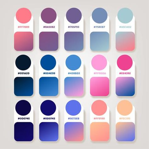 Two Colour Palette, Pastel Gradient Color Palette, Color Pallate Ideas, การออกแบบ Ui Ux, Desain Ux, 블로그 디자인, Composition Ideas, Flat Color Palette, Visuell Identitet