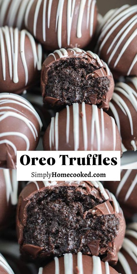 All you need is 3 ingredients to make these Oreo truffles! They are so indulgent and delicious, yet very easy to make! You’ll definitely want to make these for your next get-together. Oreo Cake Pops Recipe, Healthy Candy Recipes, Healthy Ground Beef Recipes, Oreo Cake Pops, Bon Bons Recipe, Oreo Truffles Recipe, Healthy Ground Beef, Christmas Baking Recipes, Chocolate Cookie Dough