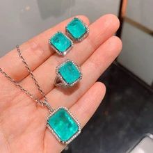 women earing 2021 - Buy women earing 2021 with free shipping on AliExpress Stars D'hollywood, Necklace Luxury, Necklace Gift Box, Paraiba Tourmaline, Tourmaline Jewelry, Earring Gold, Earrings Ring, Gemstone Stud Earrings, Square Rings