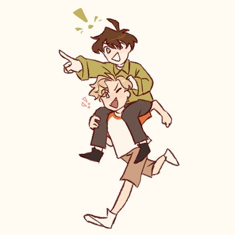 Tommyinnit Art, Clingy Duo, Ride Drawing, Piggyback Ride, Piggy Back Ride, Piggy Back, Sleepy Bois, Back Drawing, Dream Friends