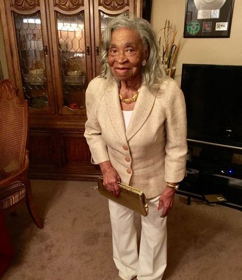 My great-grandma heading to her 97th birthday party!  Michael Lawrence > Facebook: Vintage African American Photography. Classy Grandma Aesthetic, Old Money Grandma, Black Grandma Outfit, Black Grandma Hairstyles, Black Grandma House Aesthetic, Grandma Black, Baddie Grandma, Black Grandma Aesthetic, Old Black Women