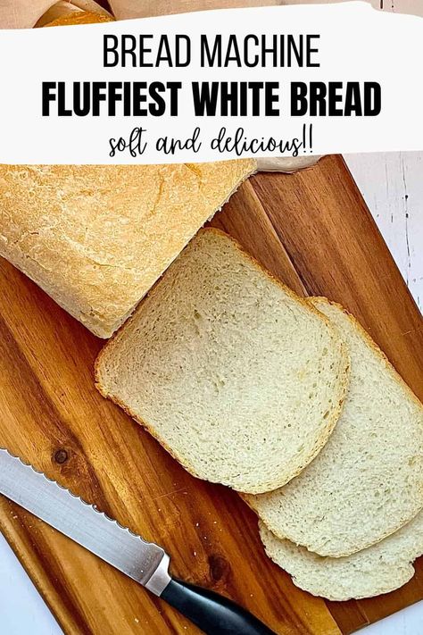 Fluffy Bread Maker Bread, Bread Maker Recipes With All Purpose Flour, Soft Fluffy Bread Machine Recipe, Oster Expressbake Bread Machine Recipes, White Bread In Bread Machine Recipes, Homemade Bread Recipes For Bread Maker, Amish White Bread Machine, White Bread Recipe Homemade Bread Machine, Rapid Bake Bread Machine Recipes