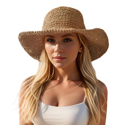 PRICES MAY VARY. 1.Beach essentials for vacation-Big brim straw hat,once you buy this hat and share it online, you will get countless likes instantly 2.Material-Friendly straw material,lightweight and durable.The wide brim hat protects against more than 98% of UV 3.Size-Expanded diameter:40cm/15.75inches,2 adjustable straps to adjust head size,suitable for head circumference: 56-58cm/22-22.8inches 4.Foldable Packaging-Easy storage in a handbag or backpack when it is not in use,convenient carryin Women’s Hat, Foldable Packaging, Beach Hats Outfit, Summer Hats For Women Beach, Straw Hats For Women, Beach Hats For Women, Packable Sun Hat, Hiking Hat, Floppy Beach Hat