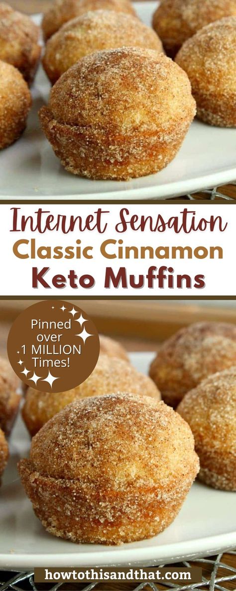 You do not want to miss the recipe for these Internet Sensation Classic Cinnamon Keto Muffins, they've been pinned more than ONE MILLION TIMES!!! Try experimenting with this muffin recipe by adding different extracts or flavor oils. We added apple to ours and can't wait to try pumpkin! There are ways to eat keto and not feel deprived of certain flavors. Keto Muffin Recipe, Keto Quiche, Keto Muffins, Comidas Keto, Postre Keto, Cinnamon Muffins, Keto Vegan, Keto Pancakes, Keto Dessert Easy