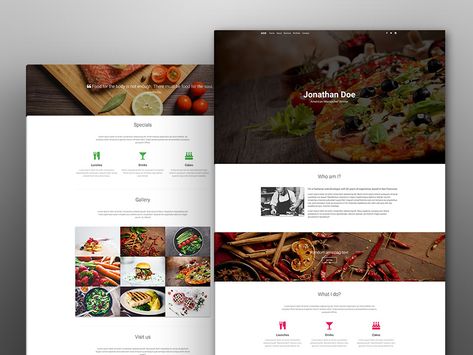 Culinary Portfolio Template by MDBootstrap Chef Portfolio, Urban Quote, Patisserie Shop, Minecraft Coloring Pages, Portfolio Template Design, Portfolio Design Layout, Bootstrap Template, Portfolio Ideas, Mermaid Coloring Pages