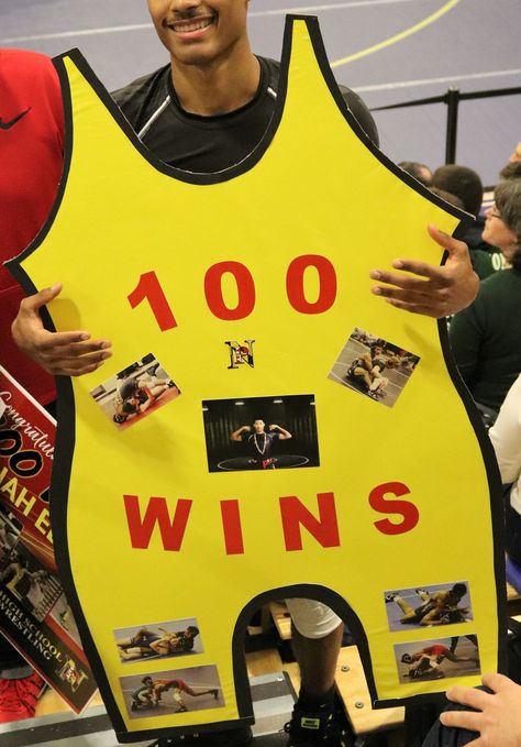 100 Wins Wrestling Ideas, Locker Signs, Sports Mom, School Stuff, Open House, High School, The 100, Career, Wrestling