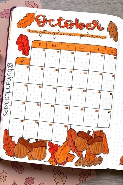 Orange Bullet Journal Theme, Orange Journal Ideas, Journaling Inspiration Aesthetic, Fall Bujo, Orange Journal, Cool Craft Ideas, Journal Autumn, Orange Notes, Bullet Journal October