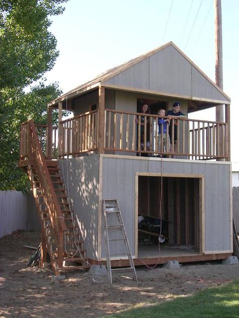 shed playhouse combination Playhouse Swingset, Playhouse Shed, Kid Playhouse, Shed Playhouse, Shed Diy, Diy Playhouse, Backyard Playhouse, Build A Playhouse, Playhouse Outdoor