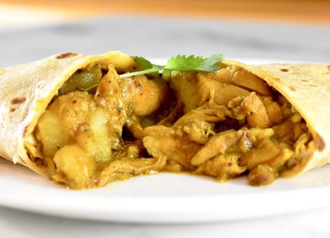 Trinidad Curry Rabbit Roti Chicken Curry And Roti, Trinidadian Roti, Trinidad Curry, Roti Wrap, Chicken Roti, Roti Bread, Scotch Bonnet, Bouillon Cube, Printable Numbers