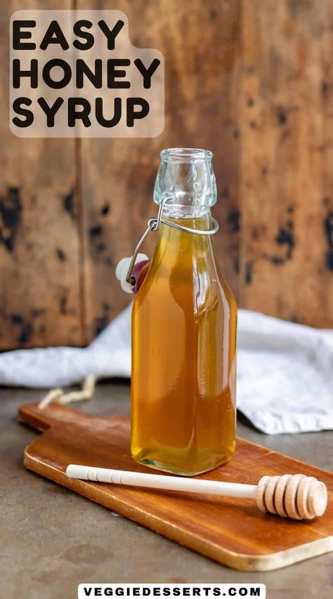 Honey Syrup Honey Syrup Recipe, Frozen Yogurt Desserts, Honey Iced Tea, Honey Simple Syrup, Whipped Honey, Yogurt Dessert, Homemade Soda, Lemon Syrup, Simple Syrup Recipes