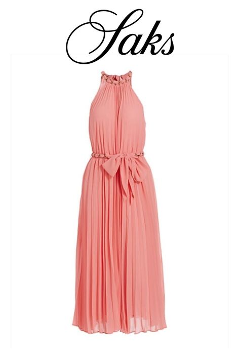 Zimmermann's Sunray pleated midi-dress features a round neck and removable self-belt embellished with bold chain links..Round neck.Sleeveless.Pullover style.Removable self-belt.100% polyester.Dry clean only.Imported..SIZE & FIT..About 52.25" from shoulder to hem.Model measurements: 5'10" tall.Model is wearing a US size Small..ABOUT THE BRAND..Australian founders and sister-duo Nicky and Simone Zimmermann design with a signature feminine aesthetic, each piece rife with tiers of fabric, rich embro Sunray Fabric Styles Two Piece, Sunray Fabric Styles, Fabric Styles, Embellished Midi Dress, Raquel Allegra, Sleeveless Pullover, Chain Links, Pleated Midi Dress, Feminine Aesthetic