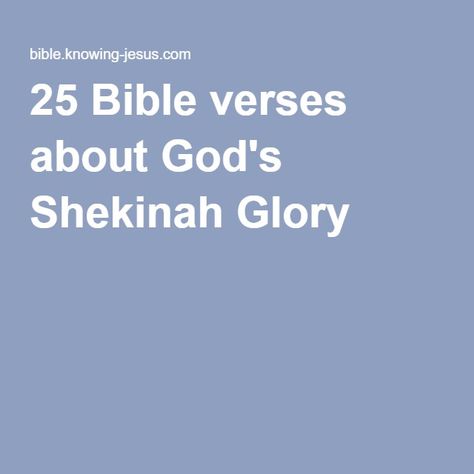 Shekinah Glory, Church Foyer, Daily Bible Verse, Jesus Is Lord, Bible Lessons, The Glory, The Earth, Psalms, Verses