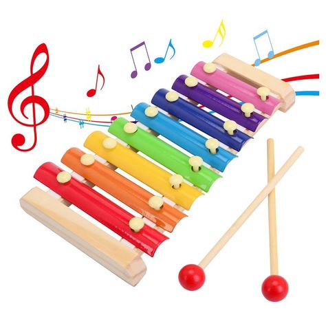 Wooden Xylophone Children's Musical Instruments Toy Wooden 8 Keys Hand Knock with Mallets Preschool Educational Toys Great Gift for Kids Girls and Boys Toddlers Ages 3+ Educational Toys For Preschoolers, Preschool Learning Toys, Toy Instruments, Kids Musical Instruments, Emotional Child, Christmas Gifts Toys, Toddler Age, Musical Toys, Lessons For Kids