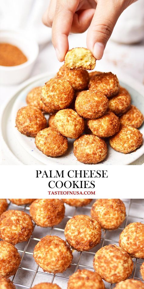 Palm Sugar Recipes, Palm Cheese Cookies, Cheddar Cheese Cookies, Indonesian Cookies, Cookies Lebaran, Quick And Easy Cookies, Resep Cookies, Cheese Cookies Recipe, Cny Cookies