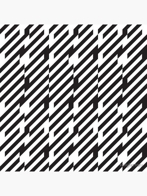 "Parallel black and white displaced inclined stripes, optical illusion pattern" Framed Art Print by kallyfactory | Redbubble Geometric Black And White Pattern, Graphic Patterns Black And White, Masculine Graphic Design, Pattern Design Simple, Industrial Pattern, Optical Illusion Pattern, Patterns Black And White, Abstract Line Pattern, Repetitive Patterns