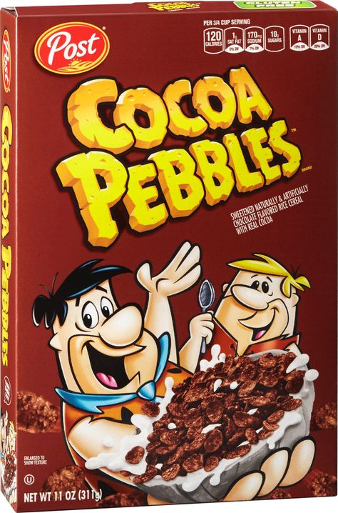 American Cereal, Cocoa Pebbles, Cereal Flavors, Pebbles Cereal, Flavored Rice, Rice Cereal, Food Snacks, Fruity Pebbles, Breakfast Cereal