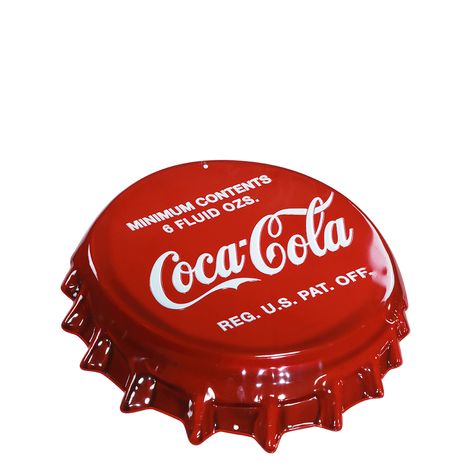 Coca-Cola Bottle Cap Metal Sign Coke Products, Vintage Cola, Coca Cola Gifts, Coca Cola Merchandise, Coca Cola Store, Coca Cola Poster, Always Coca Cola, Coca Cola Bottles, Vintage Coke