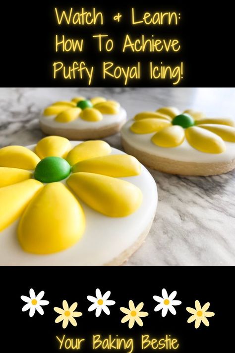 puffy royal icing recipe Puffy Royal Icing Recipe, Royal Icing Flooding, Puffy Royal Icing, Rollout Cookies, Rolled Buttercream, Flood Cookies, Best Royal Icing Recipe, Royal Icing Cookies Recipe, Sugar Cookie Icing Recipe