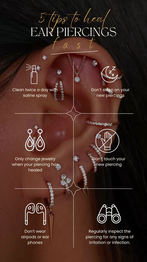 5 Tips to Heal Your Ear Piercing Fast – Impuria Ear Piercing Jewelry Piercing Healing Remedies, Ear Per Icing, Ear Peirce Chart Pain, How To Heal Ear Piercings Faster, What Ear Piercing Should I Get, Ear Piercing Healing Remedies, Ear Piercings Placement Chart Pain Level, Eat Piercing Placement Chart, How To Repierce Ears At Home