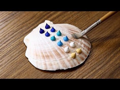 Summer Special-1🐚 How To Draw Sea On A Clam #973｜Easy Painting Idea｜Oddly Satisfying - YouTube Cheap Wedding Favor Ideas, Draw Sea, Beach Crafts Diy, Newspaper Crafts Diy, Beach Themed Crafts, Oyster Shell Crafts, Stones Garden, Boho Crafts Diy, Painted Rock Animals