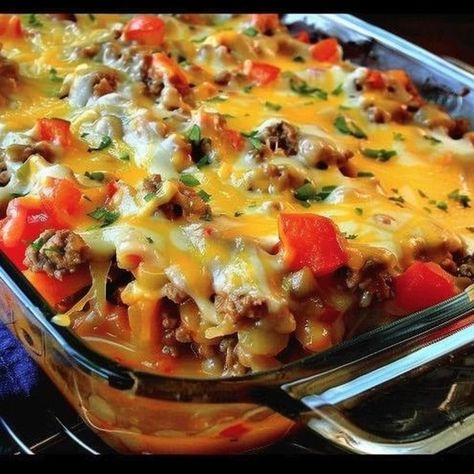 Beef Lombardi Recipe Beef Lombardi, Beef Casseroles, Cream Cheese Pasta, Cheese Stuffed Chicken Breast, Roasted Cabbage, Beef Casserole Recipes, Hamburger Recipes, Dessert Salads, Beef Casserole