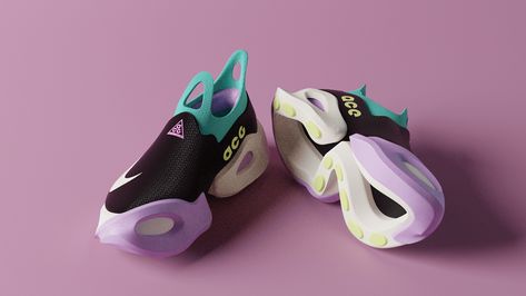 NIKE ACG 2020 RUNNER on Behance Crazy Sneakers, Futuristic Shoes, Ar Vr, Kawaii Shoes, Shoes Outfit Fashion, Nike Air Shoes, Futuristic Fashion, Cute Nikes, Mens Nike Shoes