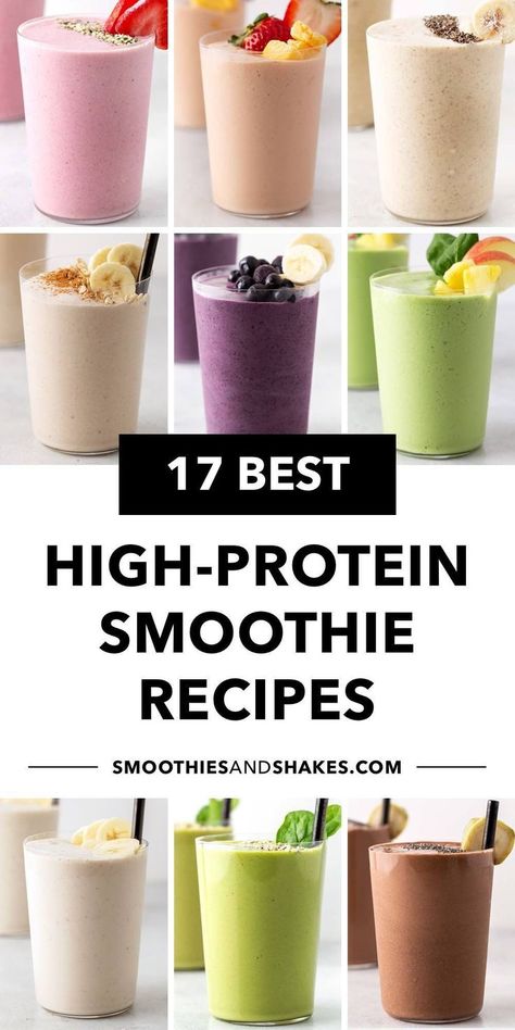 Frozen Fruit Protein Smoothie, Best Meal Replacement Shakes For Women, High Protien Smoothies, High Protein Breakfast Shakes, Bariatric Smoothies, Healthy High Protein Smoothies, High Protein Shake Recipes, High Protein Breakfast Smoothies, Protien Smoothies Recipes