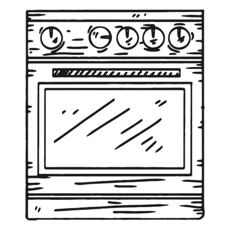 Oven Drawing Easy, Oven Drawing, Oven Illustration, Samsung Oven, Oven Appliance, Oven Kitchen, Dibujo Simple, Bread Man, Small Oven