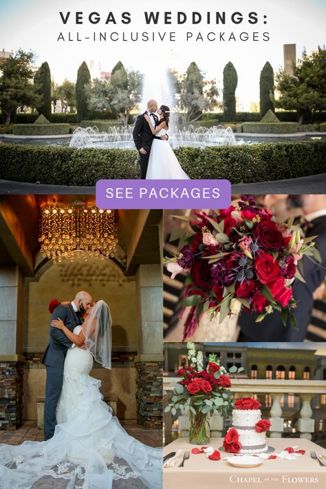 Celebrate your love by getting married in Las Vegas with an all-inclusive wedding package. You'll be surprised how elegant a Vegas wedding can be. Las Vegas Vow Renewal, Elope In Vegas, Las Vegas Wedding Ideas, Vegas Elopement Ideas, Las Vegas Wedding Reception, Vegas Wedding Ideas, Las Vegas Wedding Dresses, Vegas Wedding Reception, Las Vegas Cheap