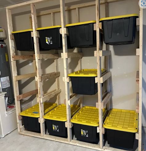 🛠️ Tote Storage Rack Plans - Transform your garage organization with our easy-to-follow 27-Gallon Box Storage Stand plans- various sizing options! 🚗🏠 One plan- multiple options. 📄 Included: Detailed, step-by-step instructions 📘 Comprehensive cut list and material list ✂️🛒 Clear, easy-to-follow diagrams 🖼️ 🔍 Features: Designed specifically for 27-gallon totes 📦 Robust and space-efficient shelf system 🪚 Ideal for garages, basements, and workshops 🏠🔧 🌟 Benefits: Maximizes storage space 27 Gallon Tote Storage, Basement Shelving, Shelf Plans, Bin Rack, Garage Organizer, Diy Rangement, Garage Organize, Diy Tote, Basement Storage