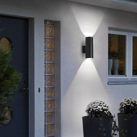 Garden Lamp, Black Wall Lamps, Porch Garden, Outdoor Sconces, Led Wall Lights, Wall Mounted Light, Garden Lamps, Wall Lamps, Black Walls