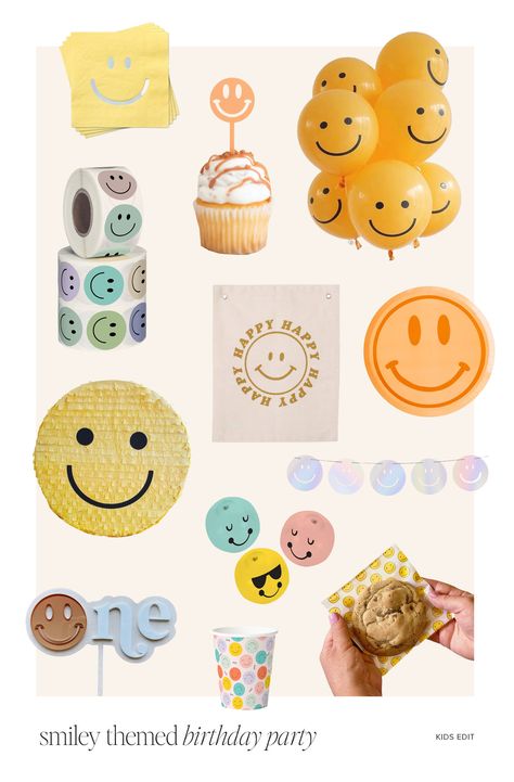 Happy And You Know It Birthday Party, Big Smiley Face, Smiley Face Birthday, Birthday Smiley, 18th Birthday Party Themes, Birthday Party Treats, Boys 1st Birthday Party Ideas, Cute Birthday Ideas, Emoji Party