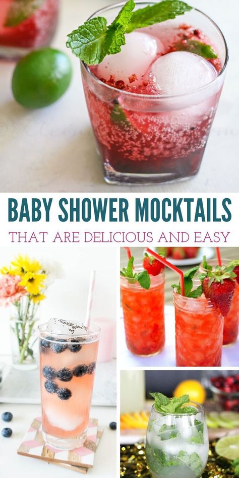 Baby Shower Mocktails, Baby Shower Cocktails, Bebe Shower, Baby Shower Menu, Baby Shower Drinks, Sprinkle Shower, Mocktail Recipes, Decoration Evenementielle