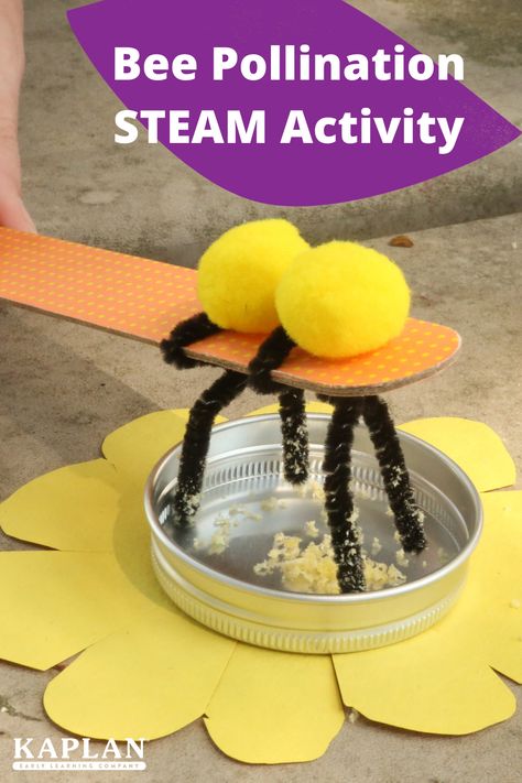 Buzz through spring with the Bee Pollination STEAM Activity! Spring Activities For Elementary Kids, Bee Gross Motor Activities, Insect Kindergarten Activities, Science Activities Elementary, Nature Science Experiments, Bee Activities For Toddlers, Bugs And Insects Preschool Activities, Bee Pollination, Nature Camp