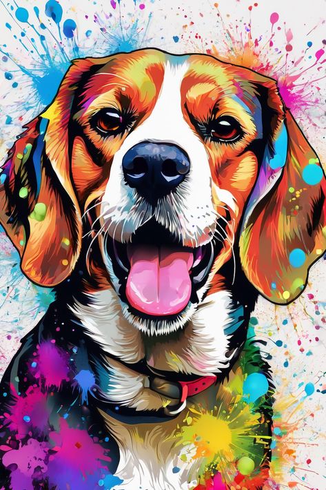 PRICES MAY VARY. Happy Beagle Dog diamond painting kits：Diamond art painting with Bright Colors and Clear Patterns,diamond painting kits for adults materials are safe and reliable，diamond art canvas surface viscosity good assurance，do not worry about the diamond dots fall Diamond painting kits for beginners：Improve hands-on skills by making simple diamond painting kits for kids.naughty diamond painting builds character and patience in children and gives them a sense of accomplishment and self-co Canvas Painting Pop Art, Polka Dot Painting, Colorful Dog Art, Beagle Art, Diamond Dots, Dog Pop Art, Dog Canvas, Animal Painting, Colorful Animals