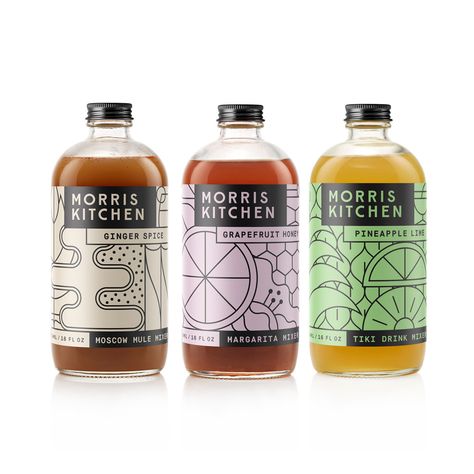 30 Packaging Designs That Feature The Use of Linework Illustration #packaging #package #packagingdesign #branding Hibiscus Cocktail, Packaging Box Design, Cocktail Mixer, Juice Branding, Drinks Packaging Design, Juice Packaging, Bottle Design Packaging, Business Paper, Bottle Label Design