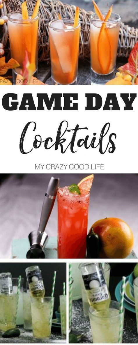 Getting ready for game day can be stressful. We all want to have the perfect menu, watching space, and more. These game day cocktails will help you and your guests enjoy your celebration! #cocktails #gameday #recipes Game Day Cocktails Football Season, Football Drinks Cocktails, Tailgate Cocktails, Football Cocktails, Celebration Cocktails, Tailgating Cocktails, Game Day Cocktails, Game Day Drinks, Football Party Drinks