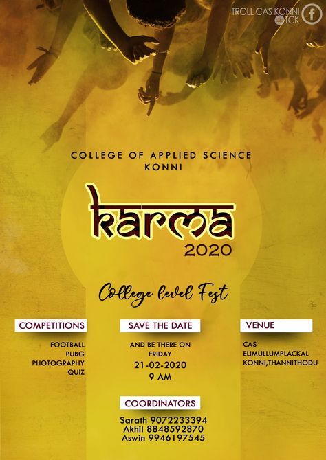 College Fest Invitation Card, College Fest Posters Graphic Design, College Fest Poster Design, College Fest Posters, College Event Poster, Freshers Day, College Brochure, College Fest, College Banner