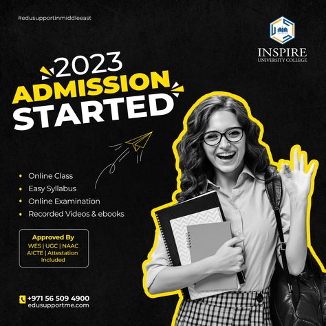 Achieve your dreams with an online degree from Central State Universities! 🌟🎓 Flexible, affordable, and accredited programs. Enroll today! 📚💻 👉Free Career Counselling 🎉 ✅To Apply 🔗 Click the link below to discover more and initiate your application: https://edusupportme.com/ 📞contact us at +971 56 509 4900 #OnlineDegrees #Flexibility #CentralStateUniversities #mba #onlinemba #online #onlinepg #onlinedegree #OnlineLearning #HigherStudies #HigherLearning #HigherEducation Dentist Social Media, College Marketing, Lecture Poster, University Marketing, Hiring Poster, College Ad, Career Counselling, Admissions Poster, Job Poster